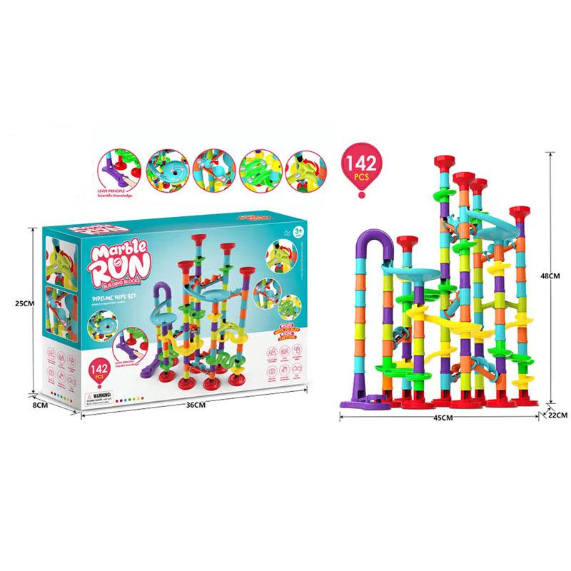 Универсальные сцепляющиеся слайд-блоки: 3D Мраморный трек Игрушки-лабиринты с катапультой