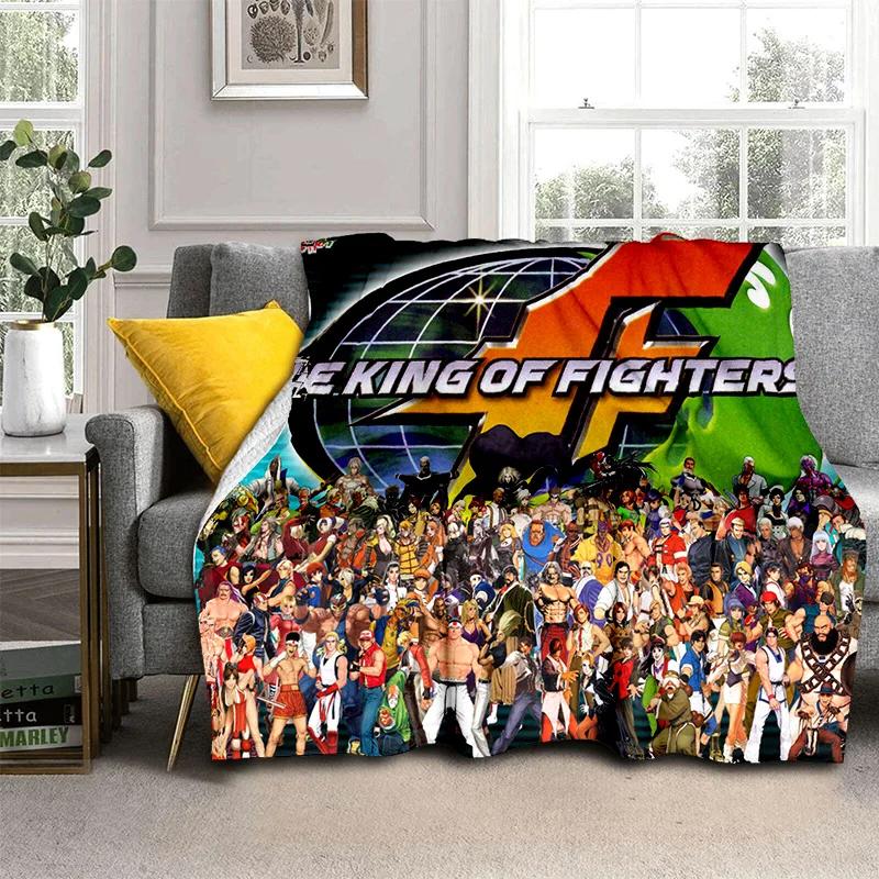 Retro Game King of Fighters Gamer Blanket,Soft Throw Blanket for Home Bedroom Bed Sofa Picnic Travel Office Cover Blanket Kids
