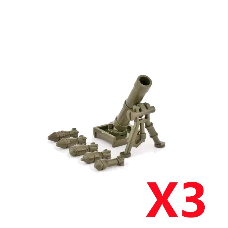 Военный MOC Оружие Строительный Блок Тяжелый Пулемет Гатлинг M19 NSV Фигурки Артиллерия Сапер Пистолет Пуля Игрушка Подарок K013