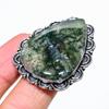 Натуральный индийский моховой агат драгоценный камень 925 стерлингового серебра подарочное кольцо размер 7 E1p07