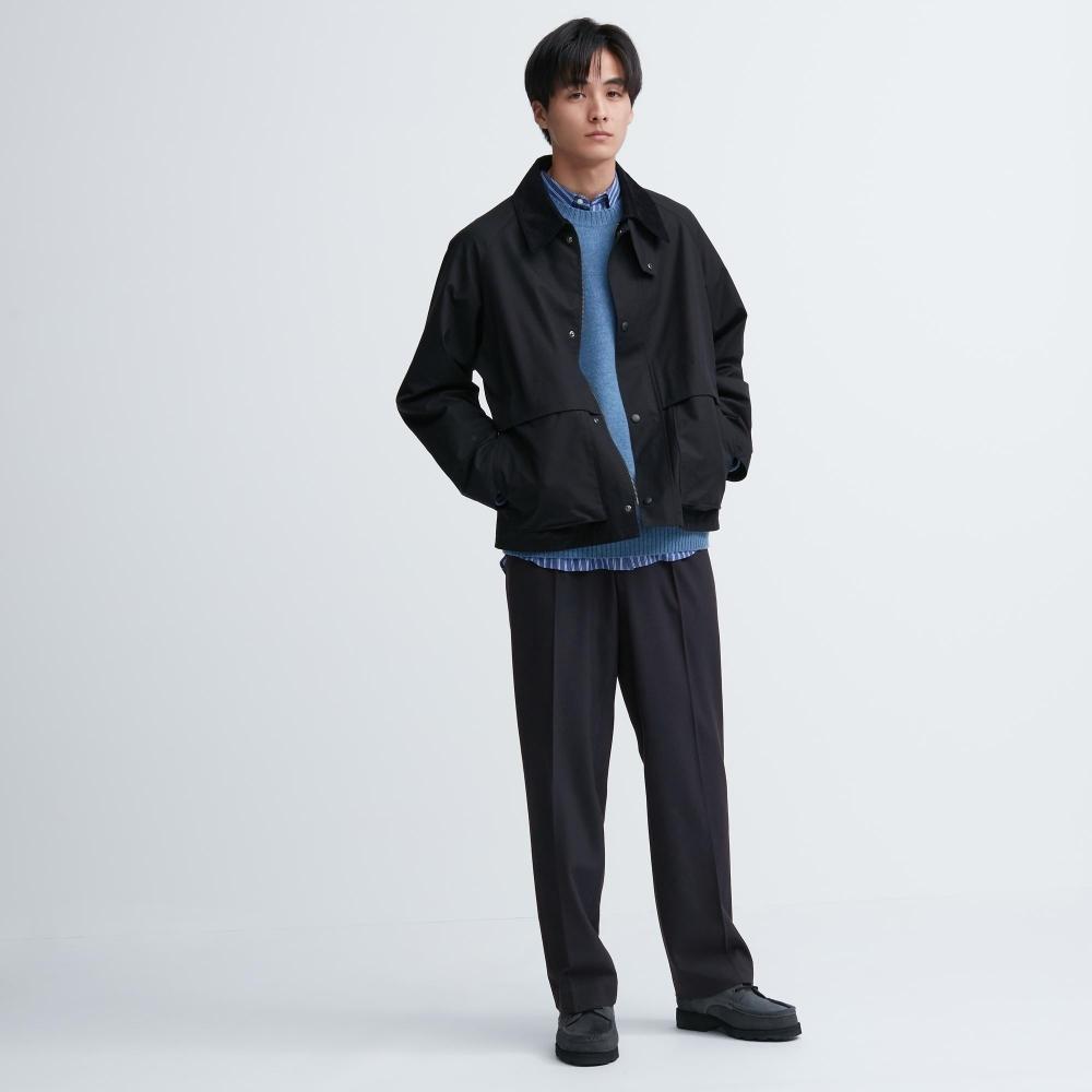 Uniqlo Японские широкие брюки Tuck, стандартная длина 70-76 см 