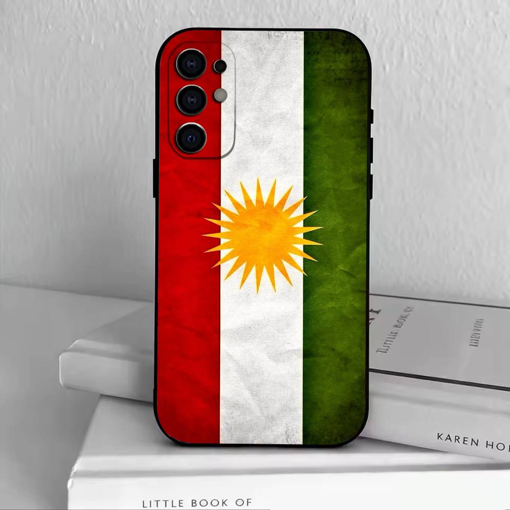 Чехол для телефона K-Kurdistan Flag Art для Samsung S25, S24, S21, S22, S23, S30, Ultra, S20, Plus, Fe, Lite, Note, 10, Черный чехол
