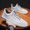 Men's Shoes Spring New Men's Casual Leather Shoes Korean Style Trendy Versatile Trendy Shoes Men's Lightweight White Board Shoes