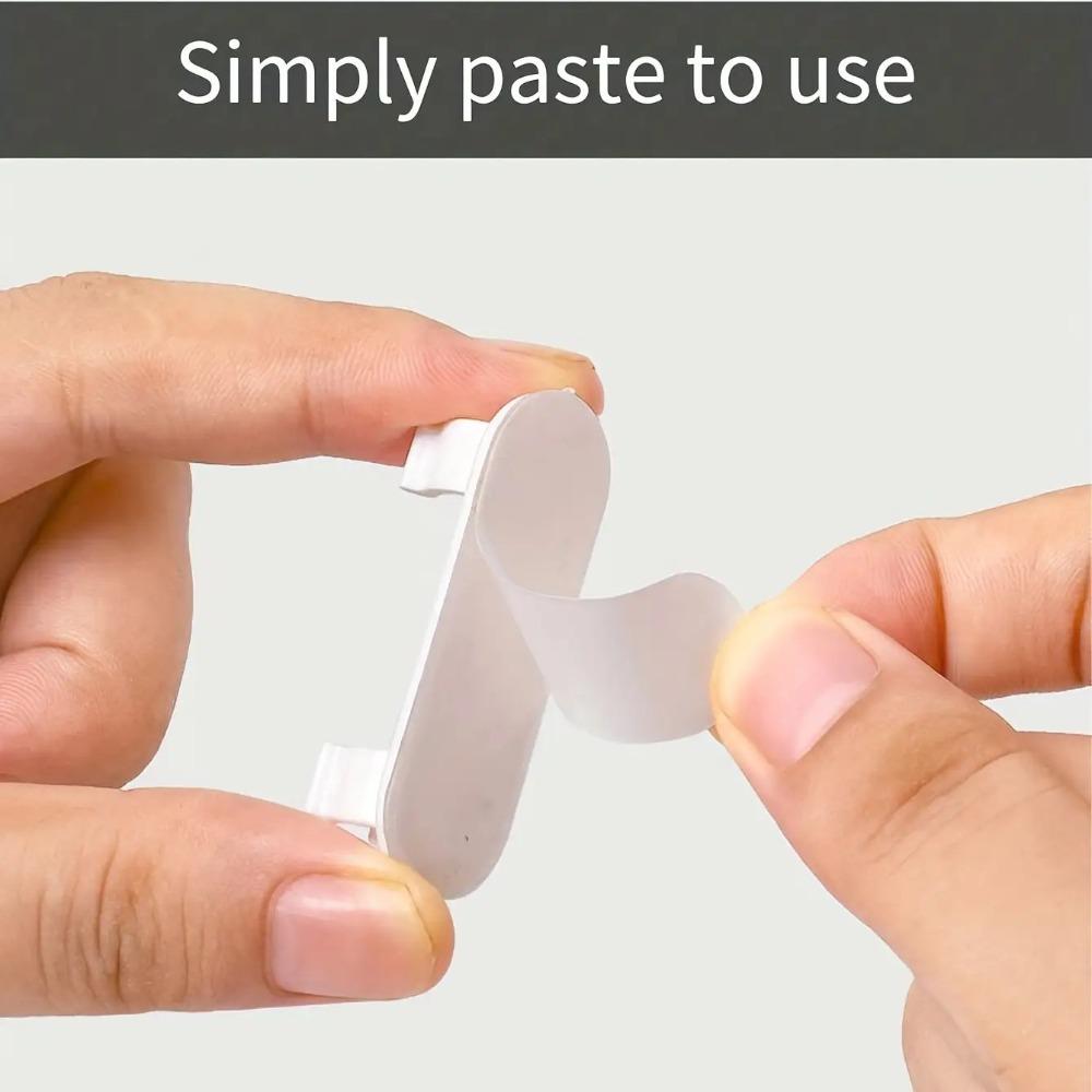 10Pcs White Adjustable Cable Clip, Adhesive Installation Without Drilling, Non-marking Disassembly, Can Organize TV/computer/network Cable