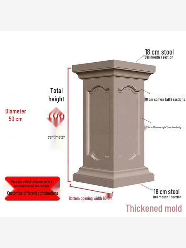 Квадратная форма для римской колонны для бетонных ограждений и балконов