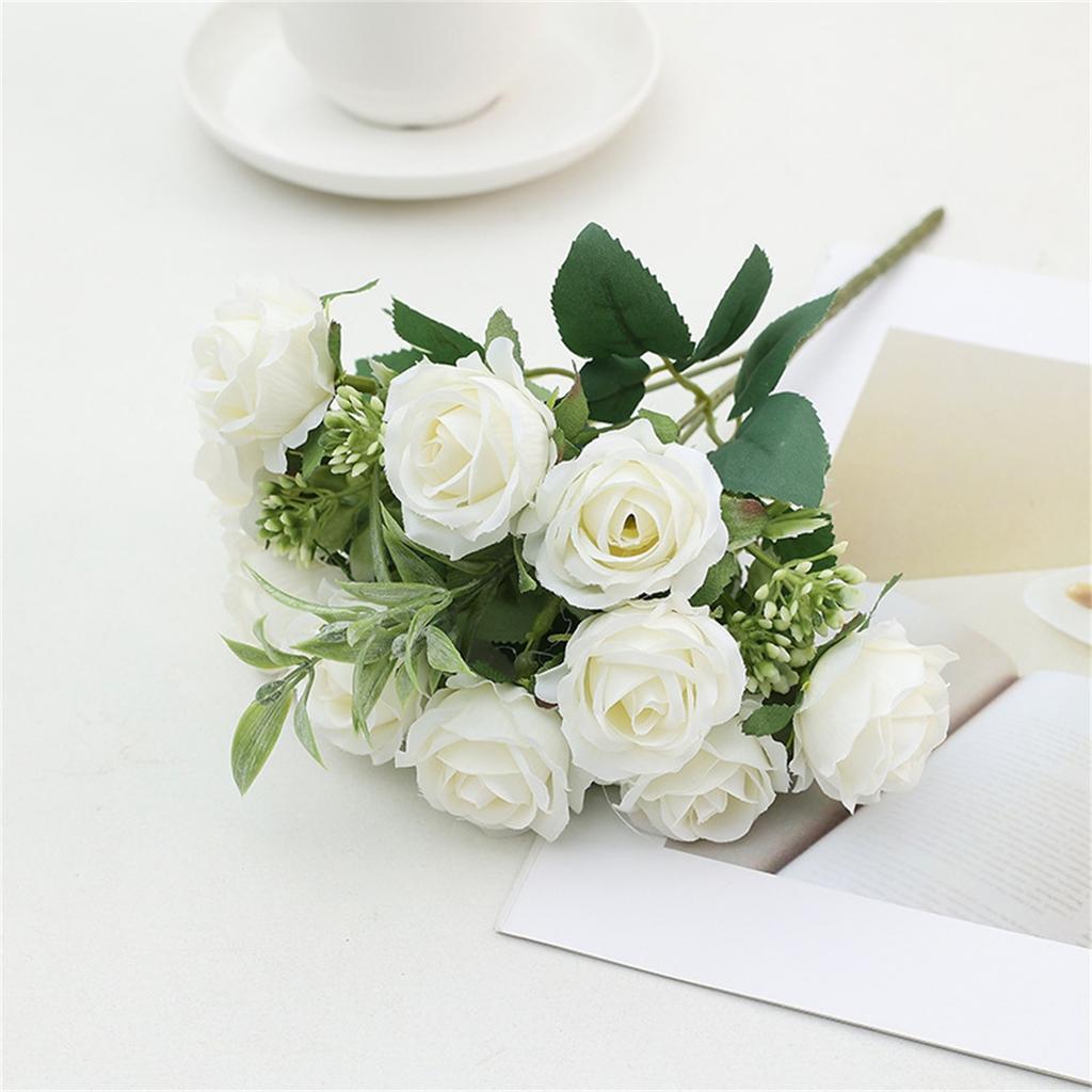 Букет роз, имитация растений, цветы в руках, украшение дома, годовщина свадьбы, искусственный цветок