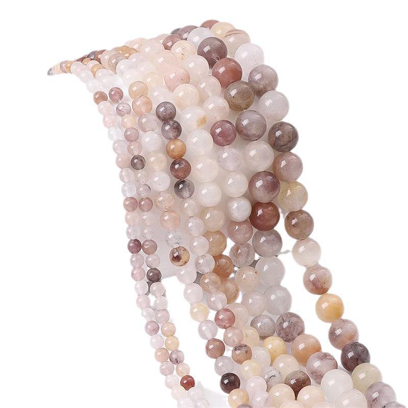 Сделай сам, ручная работа, браслет, ожерелье, серьги - набор аксессуаров из круглых бусин золотого нефрита и фиолетового цвета