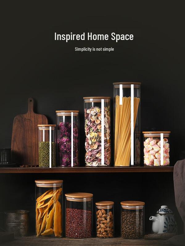 Chaxun Transparent Glass Tea Caddy Set