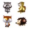 Animal Aluminum Fox Hedgehog Party Decoration Balloon Cartoon Foil Balloon Animal Raccoon Aluminum Film