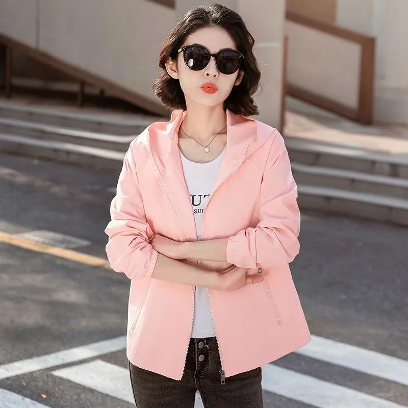 Весенне-осенняя ветровка, куртка, женский тренч, женская спортивная верхняя одежда для отдыха, большой размер, пальто с капюшоном, женские топы