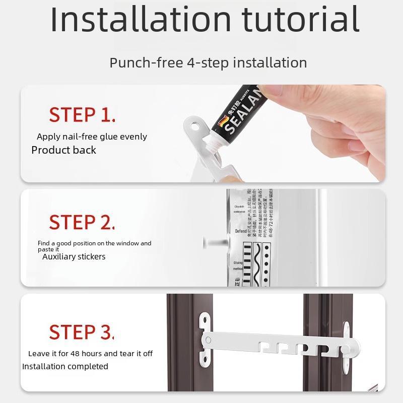 Замок безопасности для детей на окна и двери - ветрозащитный крючок