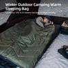 Зимний спальный мешок для кемпинга для взрослых от -10 градусов Цельсия до 5 градусов Цельсия Теплый спальный мешок для пешего туризма с компрессионным мешком Широкое пространство