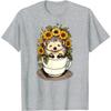 Cute Sunflower Garden Hedgehog In A Teacup T-Shirt for Men Women Teens All Season Graphic T Shirts