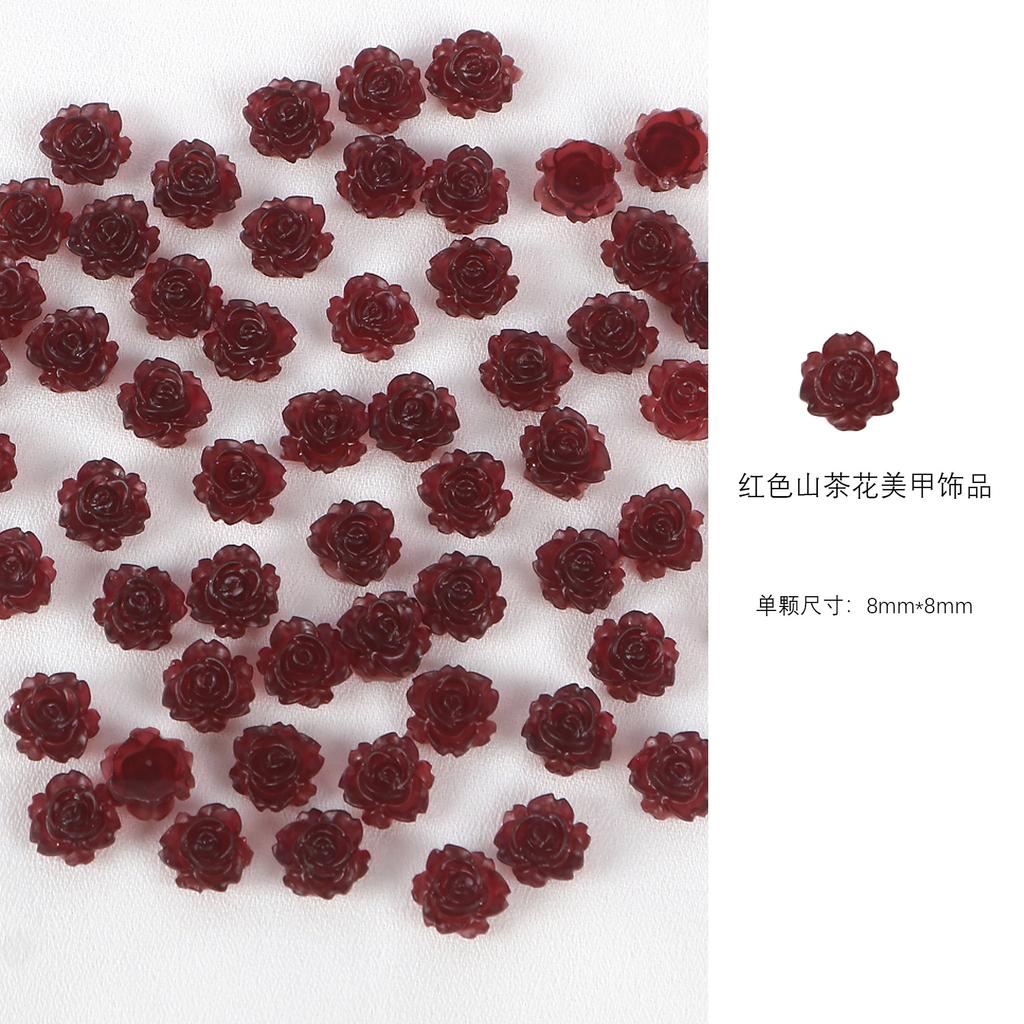 30 Aurora Camellia Nail Art Jewelry Symphony Resin Internet Celebrity Transparent Rose Трехмерные аксессуары для ногтей