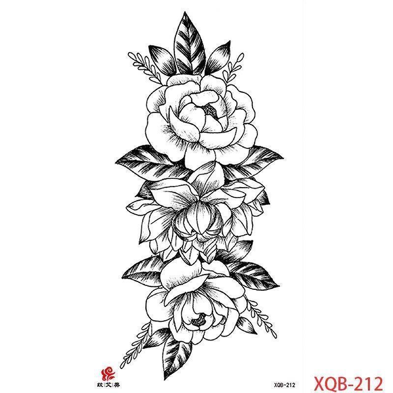 НОВЫЙ 1 ШТ. Водонепроницаемые Татуировки Временные Татуировки Наклейки Цветы Розы Татуировки Тела для Женщин Искусство Руки Татуировки Волк Тигр Лев Живопись Татуировки