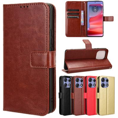 Кожаный флип-чехол для Moto Edge 50 Pro Motorola Edge 50 Fusion Ultra, защитный чехол-кошелек с отделением для карт, подставка, противоударный держатель, защитный чехол