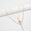3Pcs/Set Colorful Crystal Cross Pendant Necklace for Men Hip Hop Adjustable Choker Collar Chain Christian Jewelry Accessories