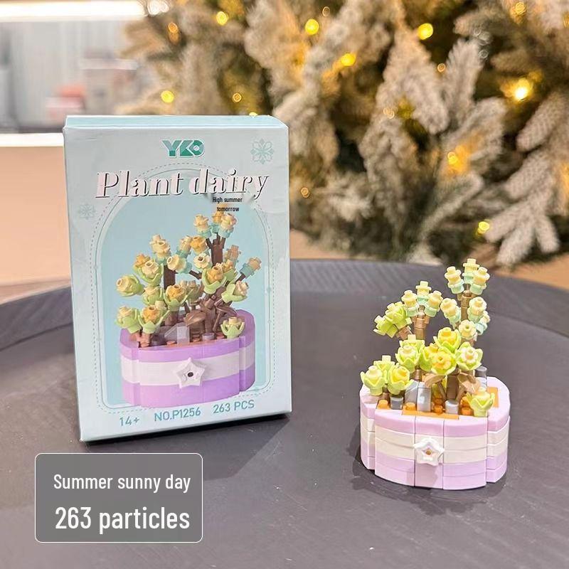 Подарок ко Дню учителя: Совместимые кубики Lego Букет и Суккуленты Игрушки