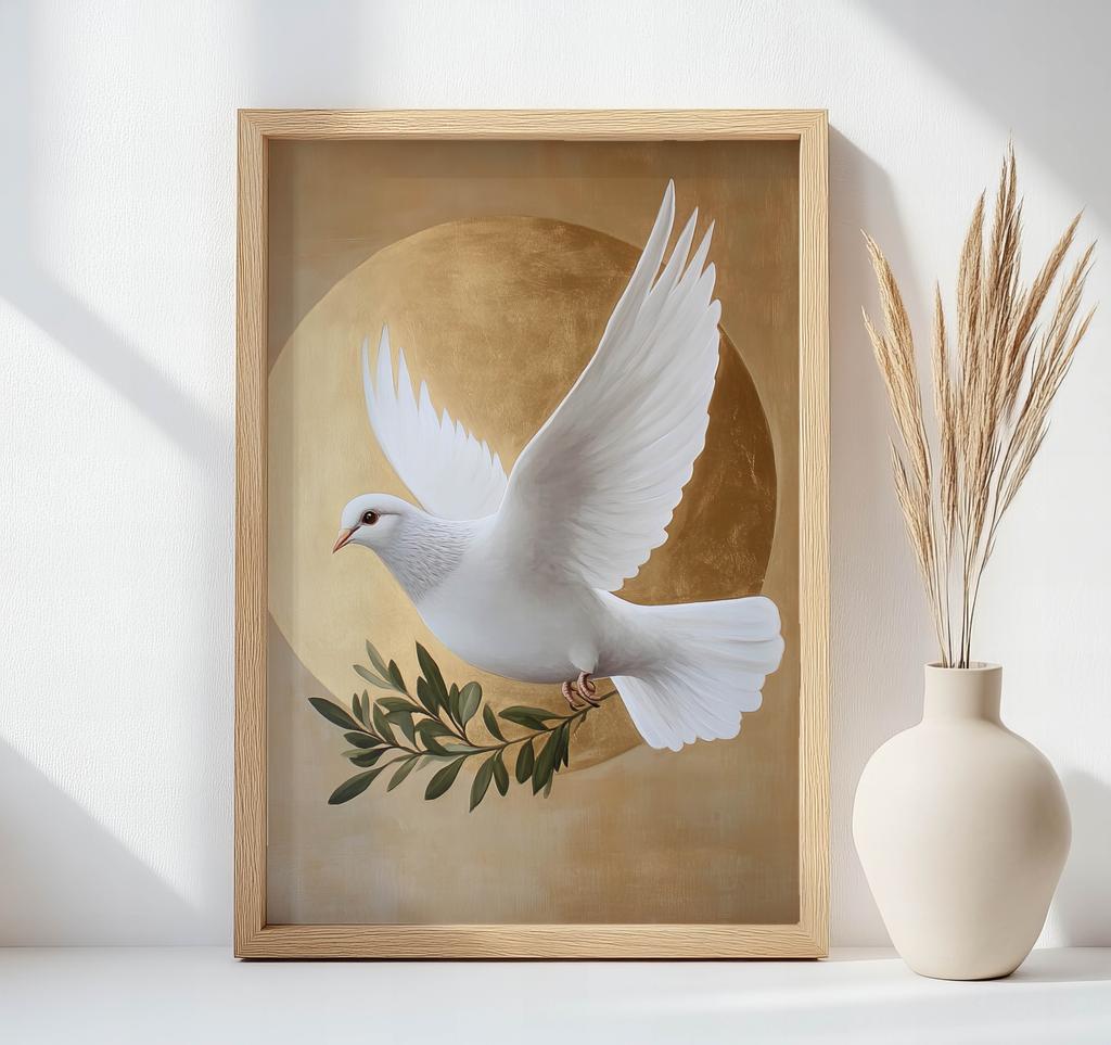 Symbol Ducha Świętego Symbol Ducha Świętego, 50X70 Cm, Bez Ramy, Płótno Premium Na Blejtramie