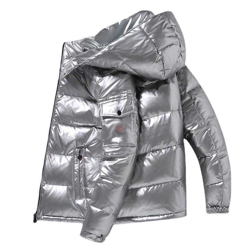 Men's and Women's White Duck Down Coat, Hooded Thickened Warm and Coldproof Measurement Coat