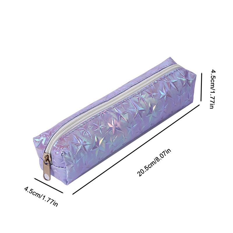 Милый кавайный лазерный 3D-пенал со звездами, вместительные сумки для ручек, милые сумки для карандашей для девочек, подарочные школьные принадлежности, корейские канцелярские принадлежности