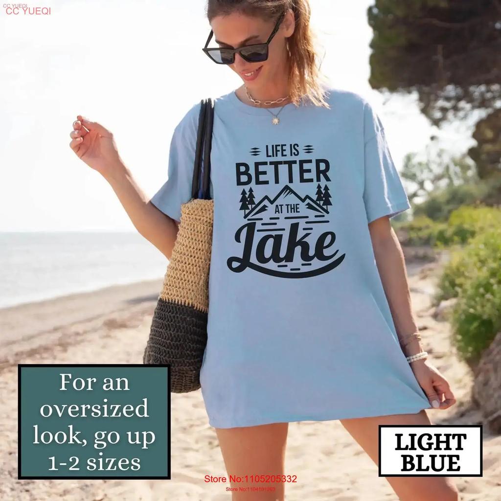 Lake Life Ed T Shirt Summer For Bestie Beachy Trip Mountain Adventure Vintage Stylish Comfortable Streetwear Fashion