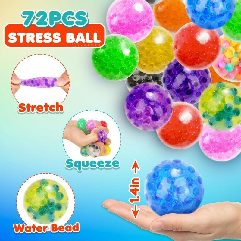 6Pcs Squishy Stress Balls Fidget Toys Mini Squeeze Balls Adhd Stress Relief For Kids Adults Classroom Prizes Birthday Gift