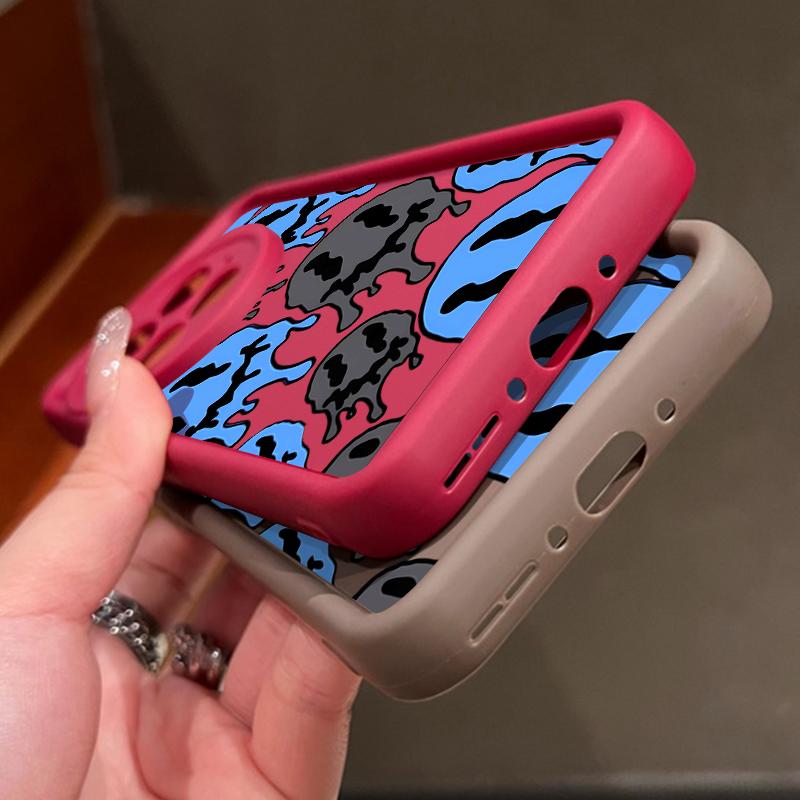 Противоударный матовый мягкий чехол из ТПУ для телефона OnePlus 13 12 13R 13T 12R ACE 5 3 2 11R со смешным рисунком черепа, защитой объектива и защитой от падений