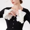Girl's Fairy Flower Decorative Fake Sleeves Elegant Flared Ruffled False Cuff Women Elegant Sweater Decorative Arm Covers