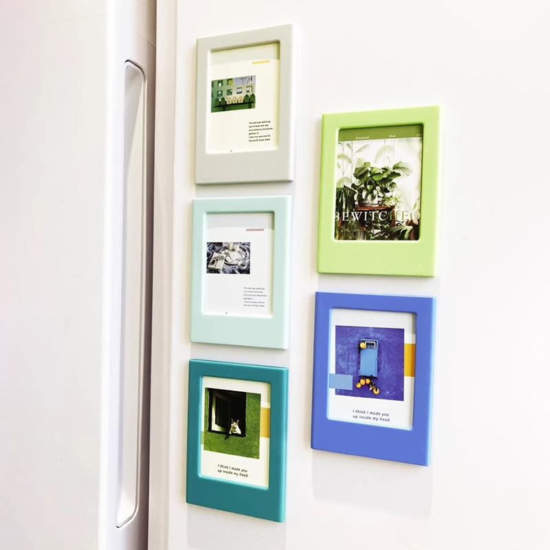 3 Inch Magnetic Photo Frames for Fujifilm Instax Mini Film Papers Double Sided Fridge Picture Frame Magnets Artwork Frames