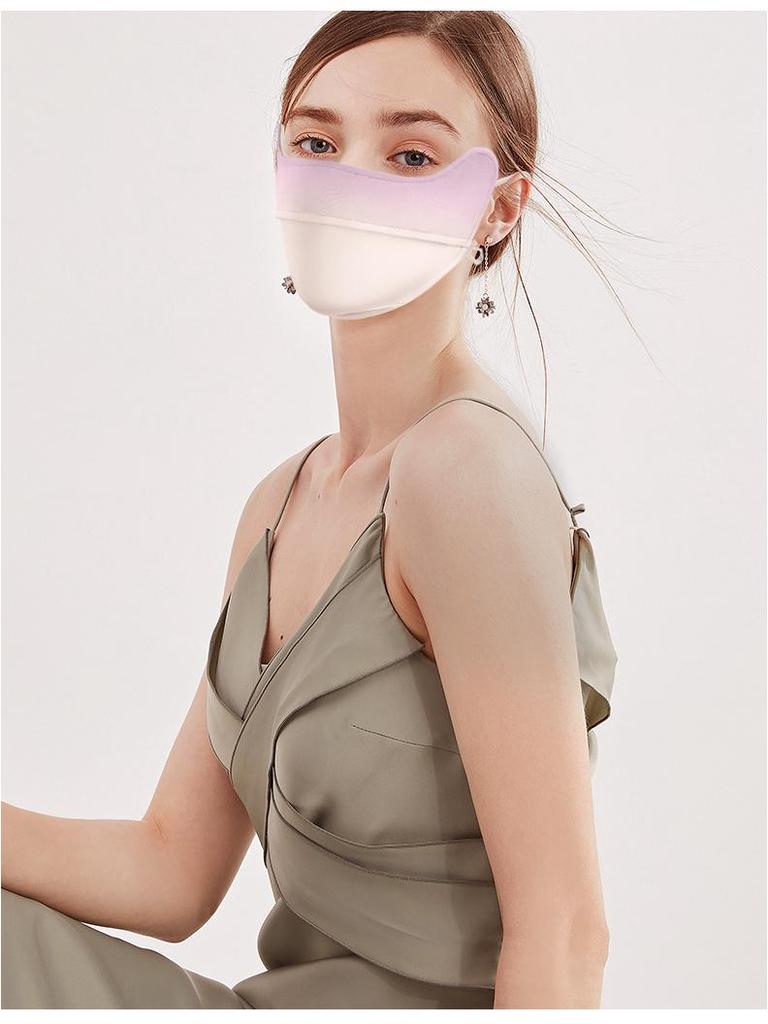 Румяна Уголок глаза 3D Маска от солнца: Дышащий, защищающий от УФ-лучей нейлон «ледяной шелк» для лета для женщин