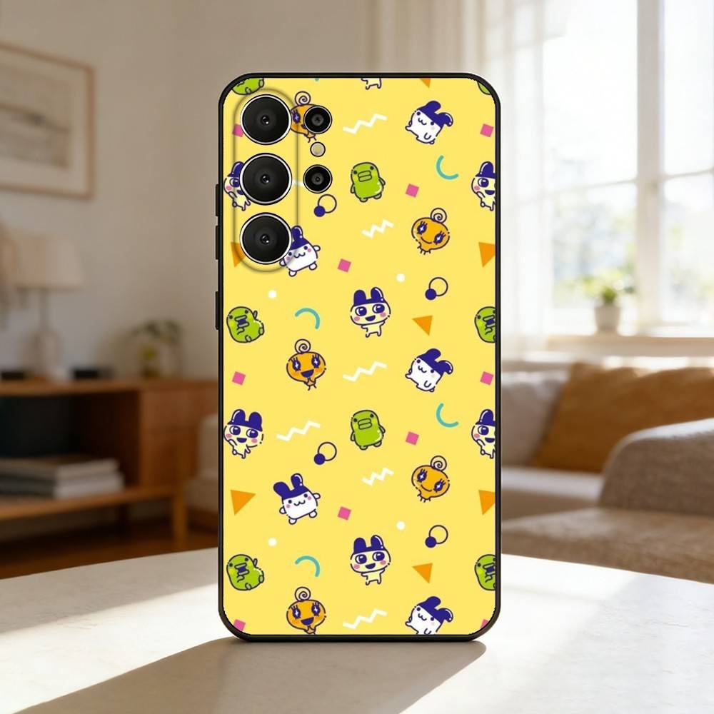 T-Tamagotchi Kuchipatchi M-Mametch Phone Case For Samsung S26,S25,24,23,22,30,21,10,9,Ultra,Plus,Lite,FE Soft Black Case
