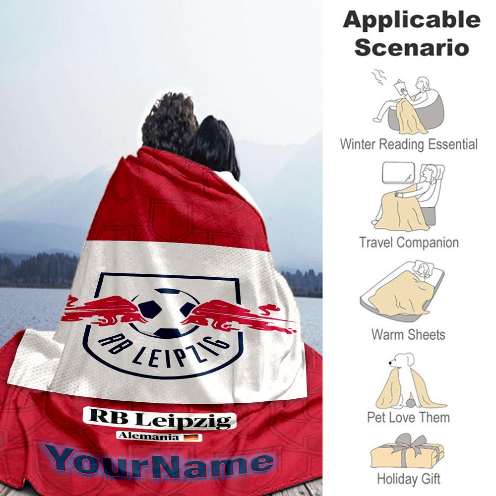 Rb Leipzig Personalized Text Blanket Throw Customizable Blanket Soft Warm Cozy Versatile For Sofa Living Room Office Chair Nap For All Occasions
