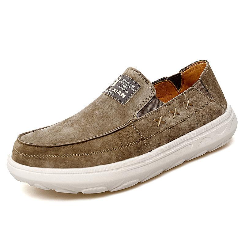 38-47 Мужская повседневная обувь Новые низкие туфли из свиной кожи первого слоя большого размера для мужчин Персонализированные ленивые туфли для мужчин