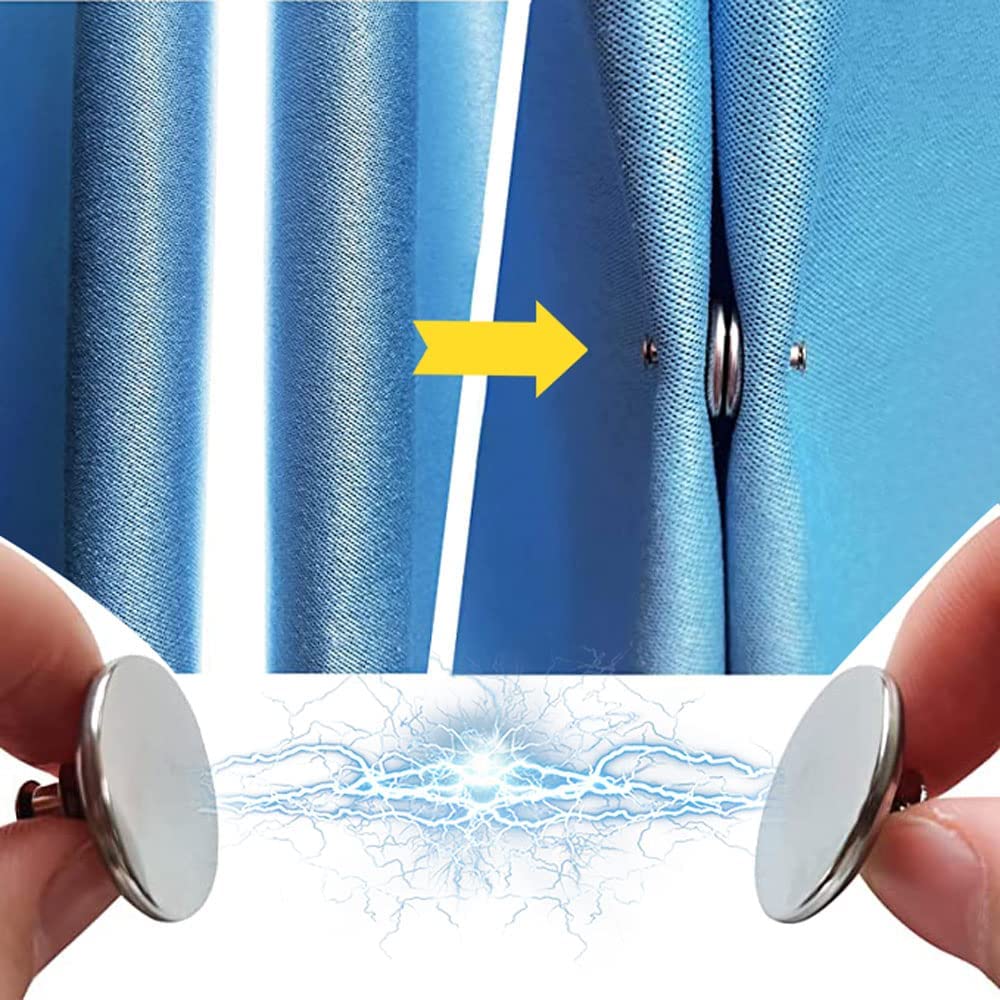 Magnetic Curtain Buckle Nail Free Detachable Window Decor Curtains Prevent Light Close Button Tablecloths Curtain Magnet Clips