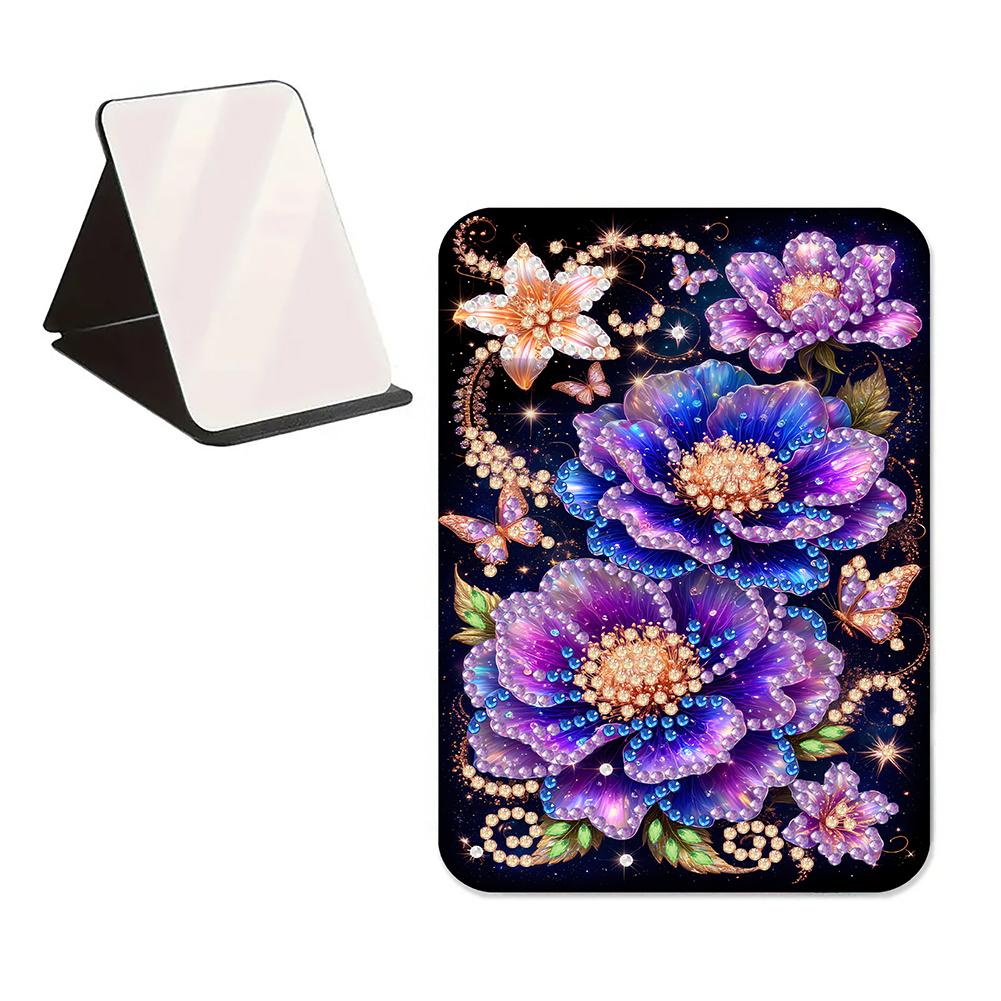 Алмазная мозаика своими руками, блестящее зеркало с кристаллами, стразы специальной формы, косметическое зеркало, настольное зеркало для путешествий на открытом воздухе, походов, пикника