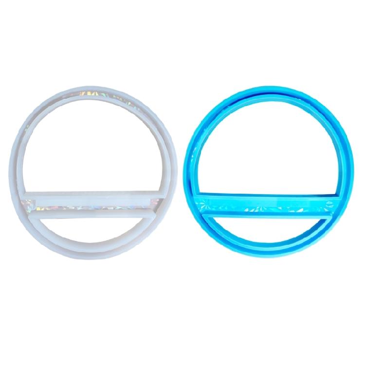 Round Door Sign Silicone Mold Sturdy Silicone Round Door Tag Molding Tool for Crafty Homeowners and Hobbyists