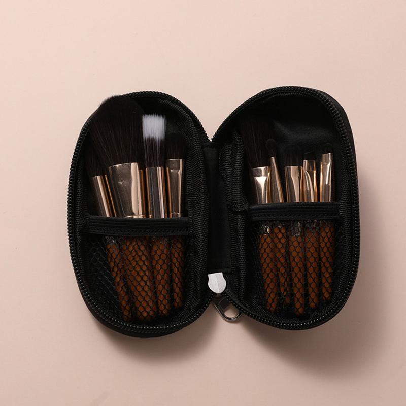 9 шт. Портативный набор кистей для макияжа Minicosmetic Brush Кисть для пудры, тональной основы, румян, растушевки теней для век, бровей