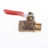1/4'' M/F Full Port Inline Brass Water Air Gas Fuel Line Shut-Off Ball Valve