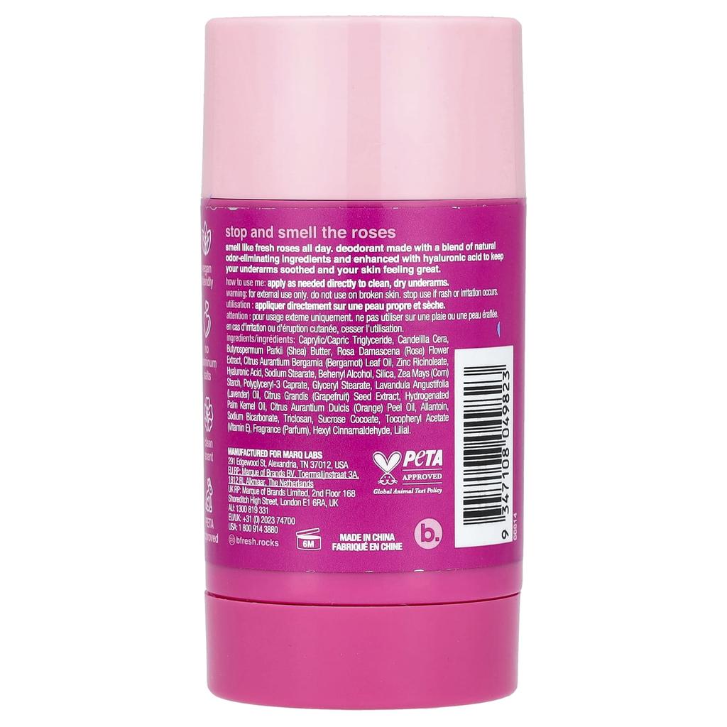 B.Fresh, Дезодорант, с гиалуроновой кислотой, Rose All Day, 75 г(2,64 унции)