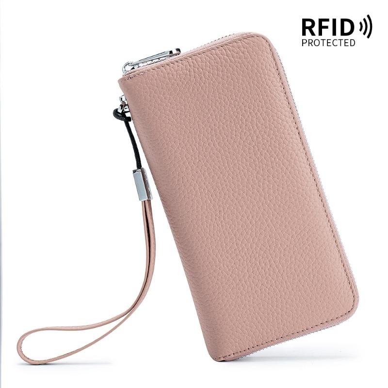 Женский кошелек длинный кожаный RFID первый слой коровья кожа клатч-сумка мягкая кожа простой кошелек сумка для мобильного телефона мужчины