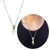 Versatile Zippers Pendant Necklace Adjustable Length Neckchain Ornament for Men and Women Unisex Choker Accessory