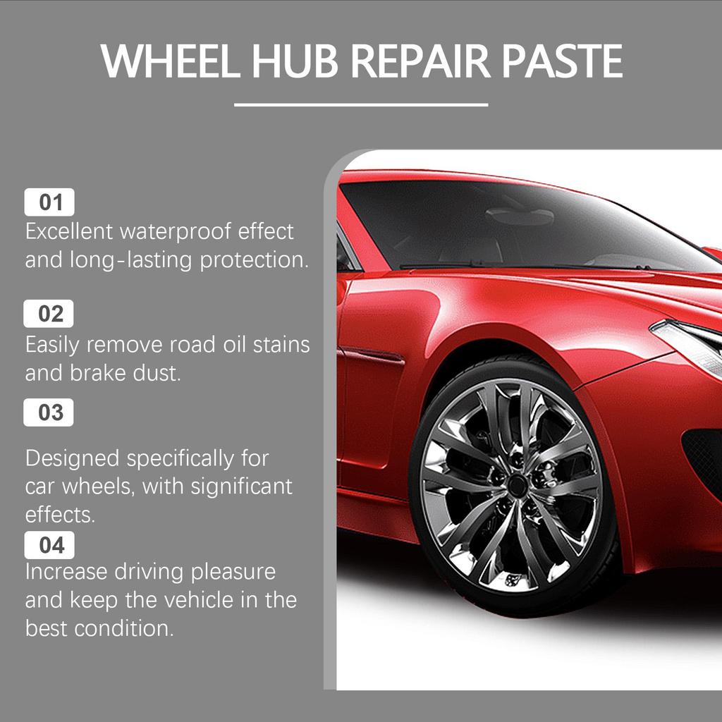 Homonth Automobile Wheel Polishing Paste Polishing Brightening Anti-Fouling Cleaning Maintenance Rapid Brightening Restoration of Luster100g