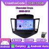 Автомобильный радиоприемник 2 Din Android для Chevrolet Cruze 2008-2015 с кнопочной ручкой головного устройства Стерео GPS WIFI Навигация Мультимедийный плеер Carplay 2 + 32 ГБ