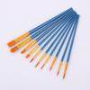 10-Piece Plastic Handle Oil, Gouache & Watercolor Brush Set