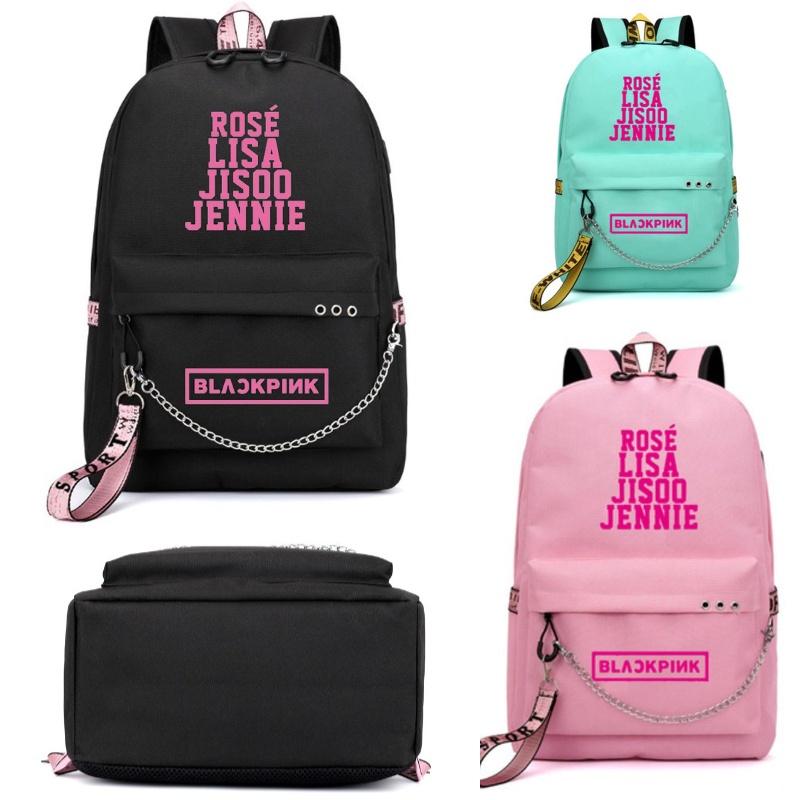 Stylish And Durable Blackpink-inspired Backpack For Students