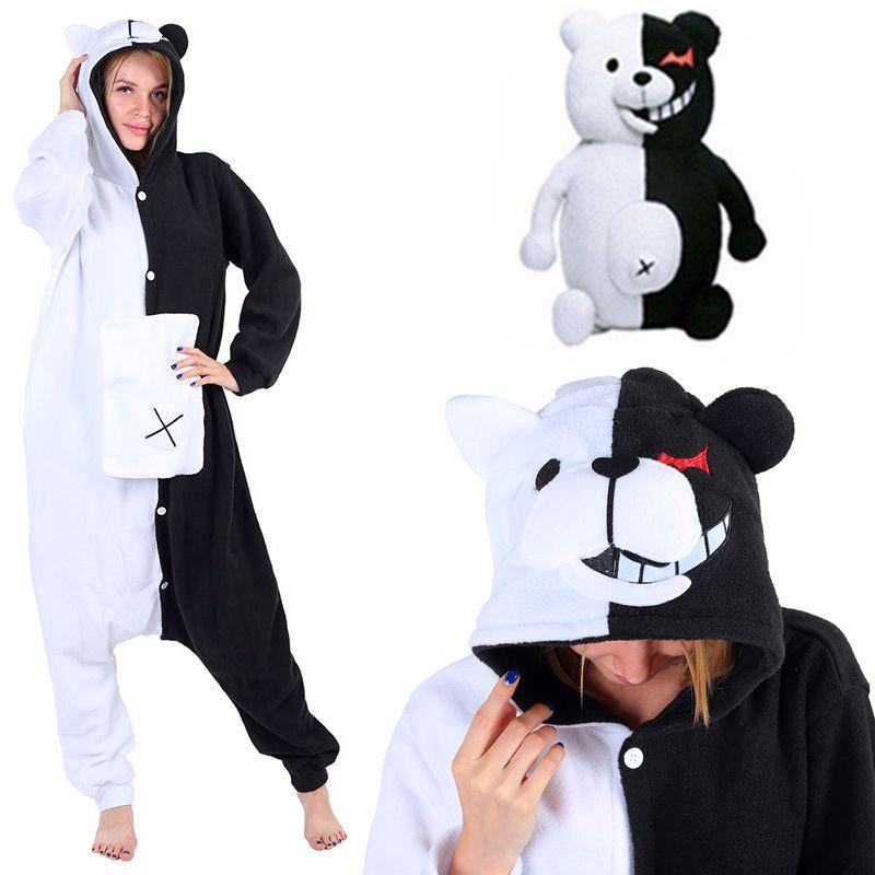 Уютный комбинезон-пижама Monokuma из Danganronpa для унисекс, для комфортного сна