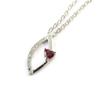 [N3281] - Silver 'Scarlett' Ruby ​​necklace (love)