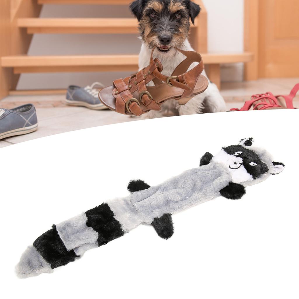 Dog Squeaky Raccoon Toys Bite Resistant Safe Plush Dog Teething Toys for Pet Supplies