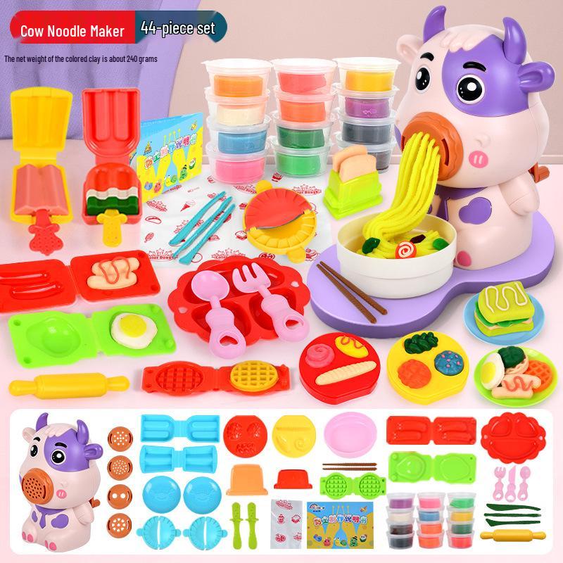 Colorful Clay Train Play-Doh Noodle Maker Toy Set for Kids - Lightweight Clay Tools for Boys and Girls in Kindergarten.